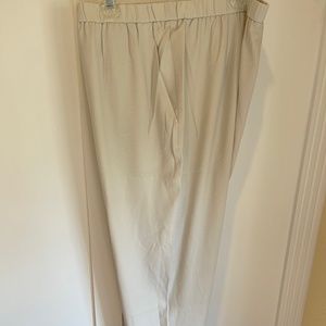 Eileen Fisher Silk Slouchy Ankle Pants XXL Bone colored NWT